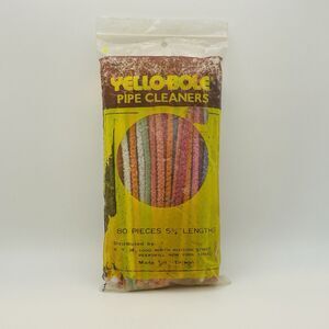 Vintage Yello-Bole Pipe Cleaners, Craft Supply Art, Multicolored